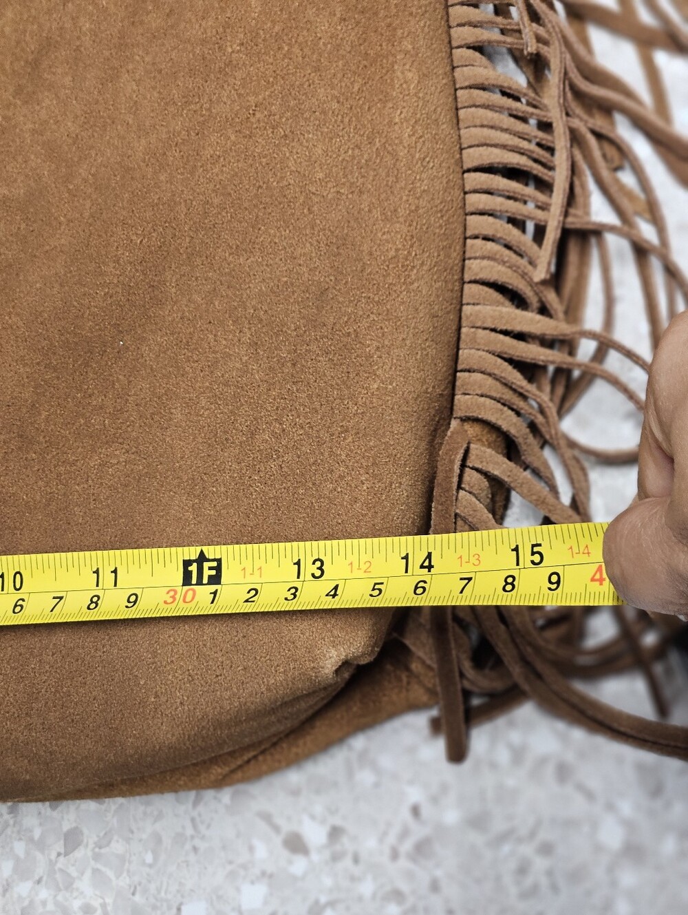 Haute Hippie Fringe Suede Hobo Bag Brown Western Cowgirl Chic Shoulder Bag - Picture 4 of 10